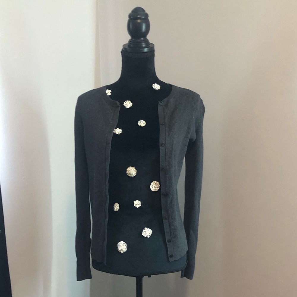 Grey Button down cardigan- lightly used!